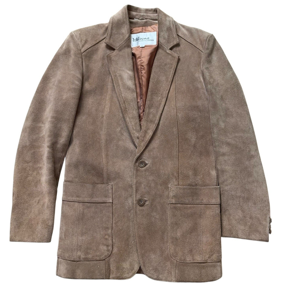 Wilsons Suede & Leather Blazer Men's Size 40 Brown Western Jacket Sport Coat